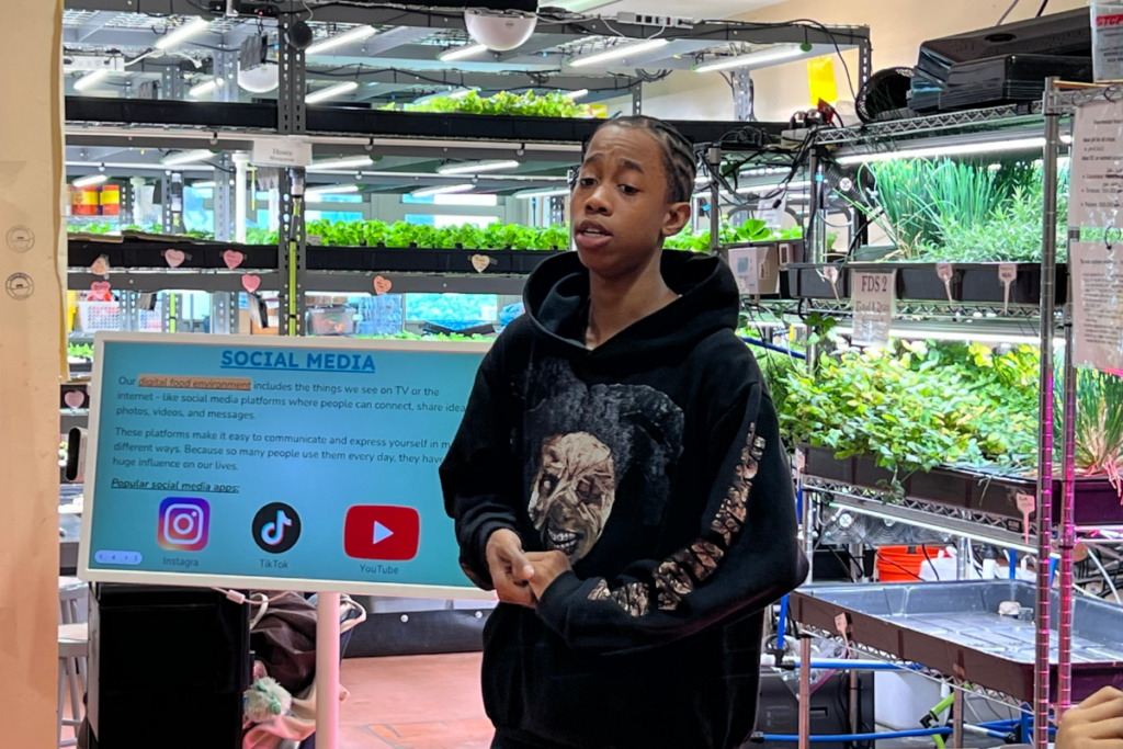 Students participating in the Food Policy Program event.
