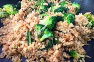 Kohlrabi and brocoli dish